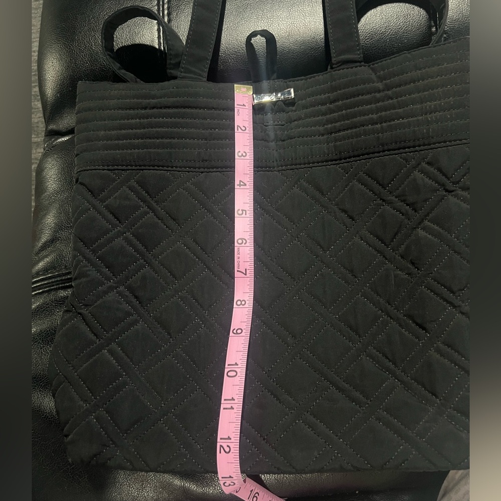 Vera Bradley Black Quilted Tote Bag - Picture 16 of 16